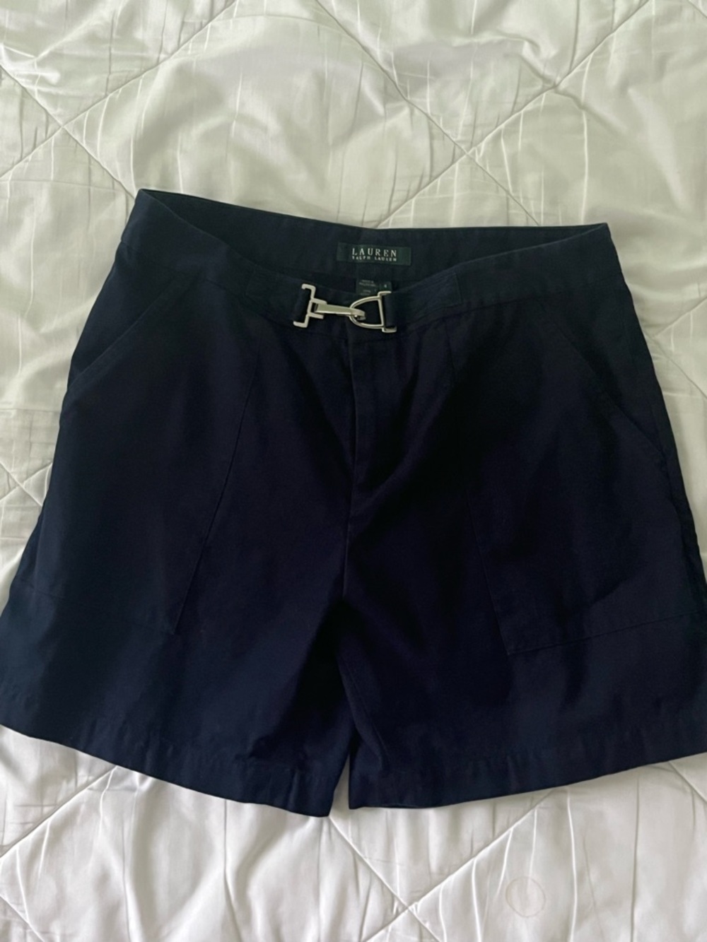Navy Tailored Shorts